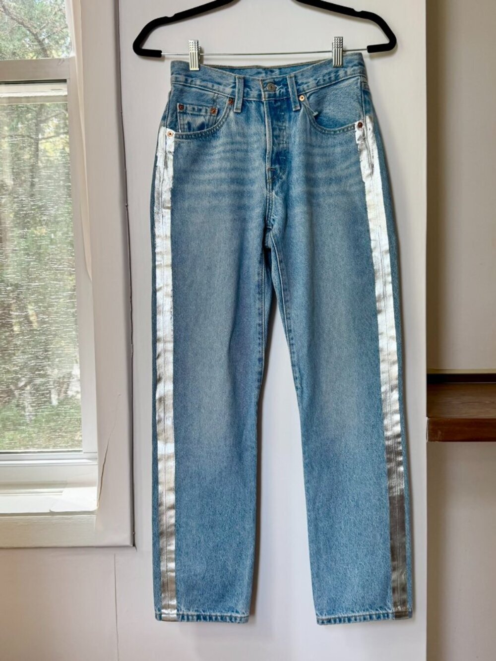 New Levis 501 Straight-Leg Jeans Blue 25 x 30